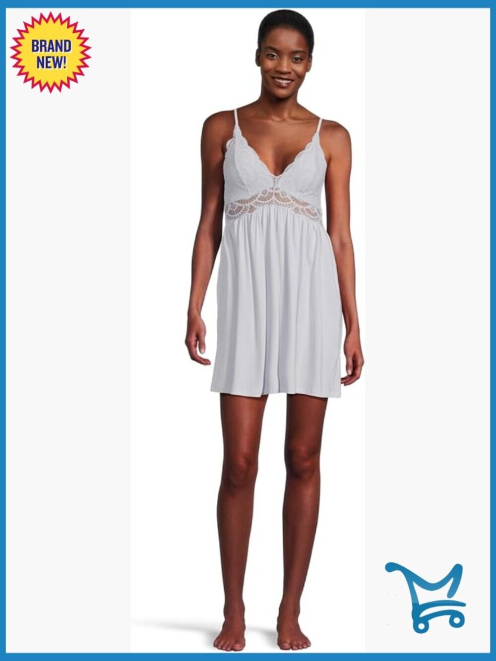 Lace TENCEL Modal Chemise Nightgown - Medium - Women's Sleepwear